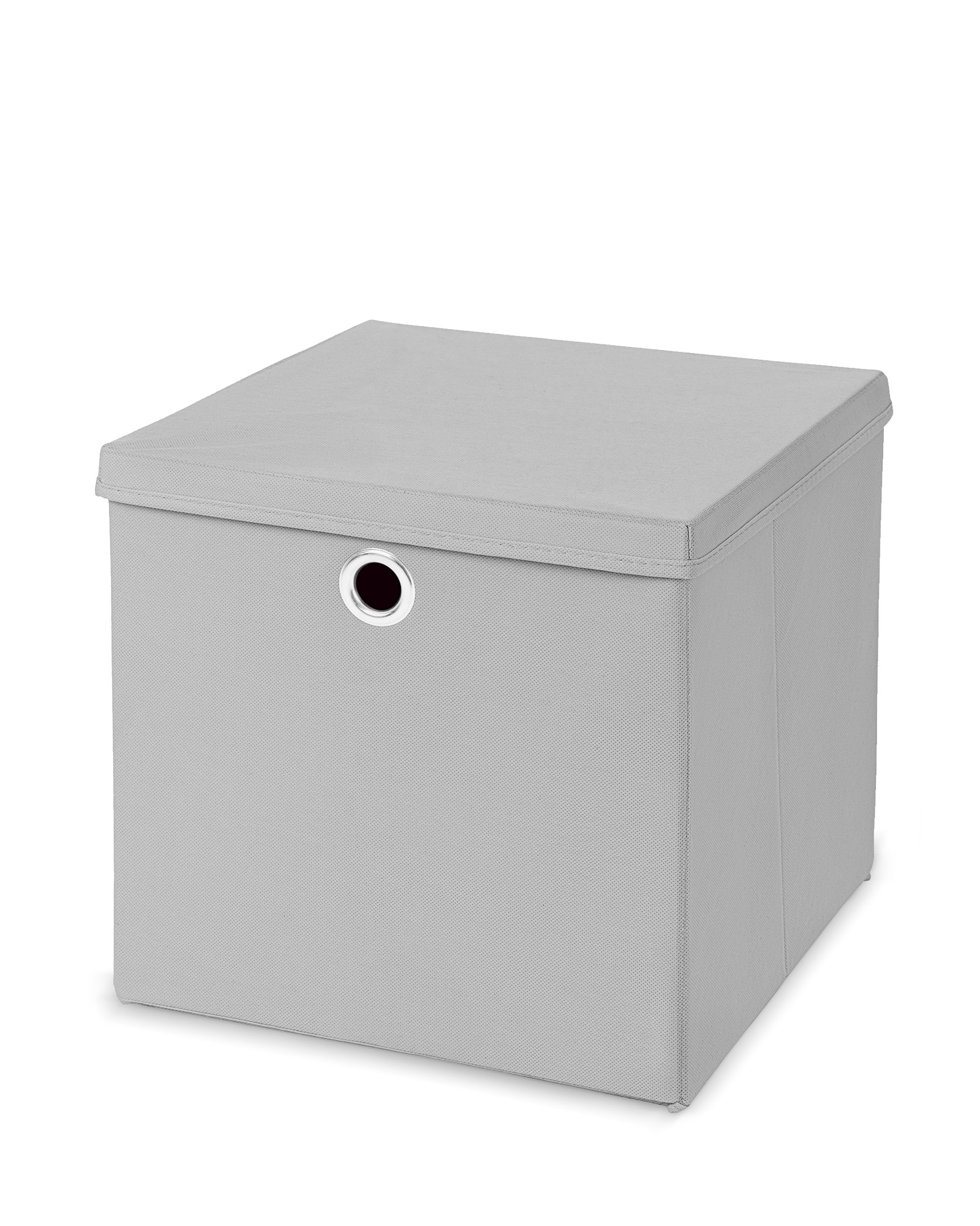 Faltbox mit Deckel, grau, 400 x 300 x 320 mm - EMPORO